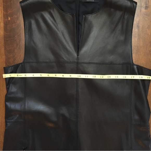 Black Leather Sleeveless Dress from Elie Tahari Size L - Picture 5 of 8